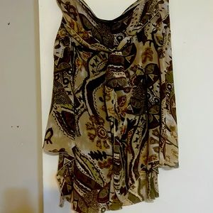 Brown sage tan skirt